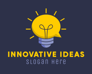 Creativity - Lightbulb Idea Communication logo design