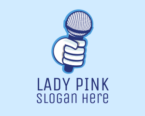 Microphone Podcast Media  Logo