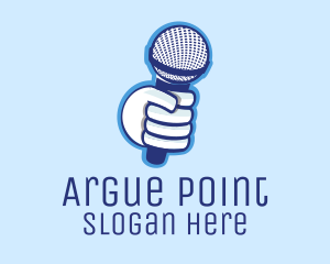 Debate - Microphone Podcast Media logo design