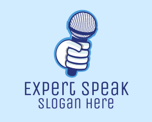 Lecture - Microphone Podcast Media logo design