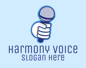 Sing - Microphone Podcast Media logo design