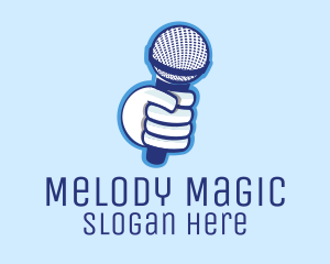 Song - Microphone Podcast Media logo design