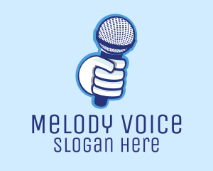 Singer - Microphone Podcast Media logo design