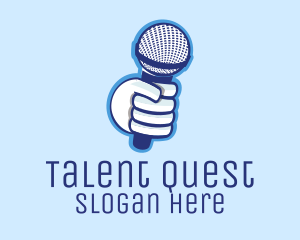 Interview - Microphone Podcast Media logo design