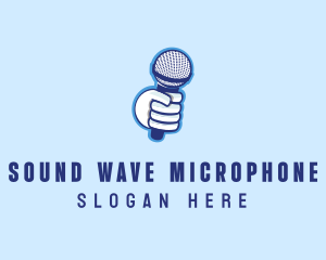 Microphone Podcast Media  logo design