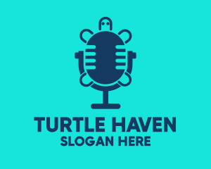 Turtle Radio Microphone logo design