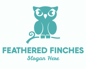 Teal Owl Branch logo design