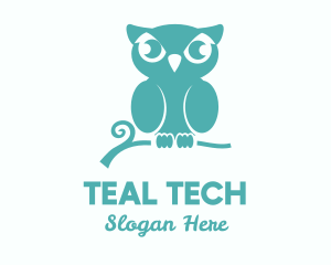 Teal - Teal Owl Branch logo design