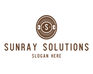 Antique Sunray Ribbon logo design