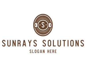 Antique Sunray Ribbon logo design