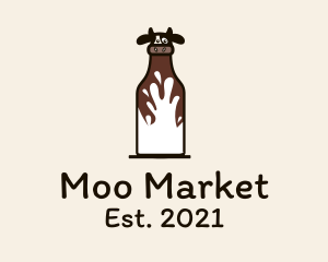 Cow Milk Bottle logo design