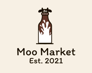 Cow - Cow Milk Bottle logo design