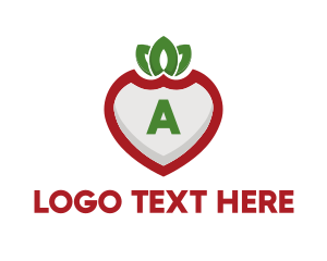 Shield - Strawberry Shield Lettermark logo design