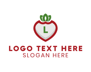 Farm - Strawberry Shield Fruit logo design