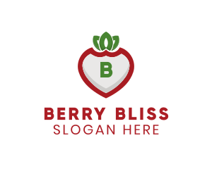 Strawberry - Strawberry Shield Fruit logo design