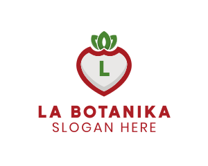 Strawberry Shield Fruit logo design