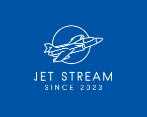 Jet - Jet Aircraft Outline logo design