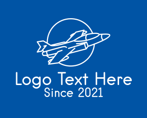 Aircraft - White Jet Aircraft logo design