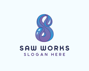 Aqua Water Letter S logo design