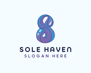 Aqua Water Letter S logo design