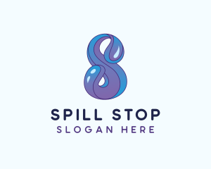 Aqua Water Letter S logo design