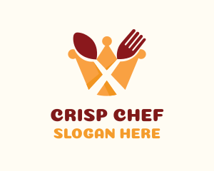 Crown Restaurant Spoon & Fork logo design