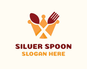 Crown Restaurant Spoon & Fork logo design