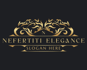 Ornamental Wreath  Decorative logo design