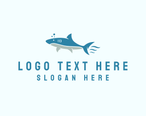 Blue Shark - Ocean Shark Aquarium logo design
