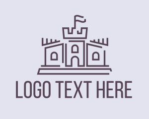 Turret - Castle Line Art logo design