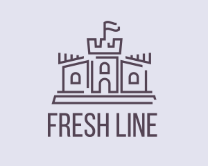 Castle Line Art logo design