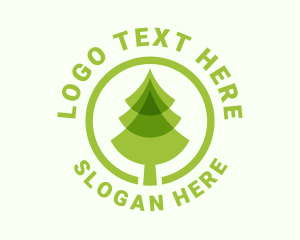 Forest - Green Pine Tree Farm logo design