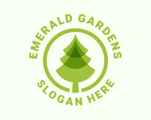 Green Pine Tree Farm logo design