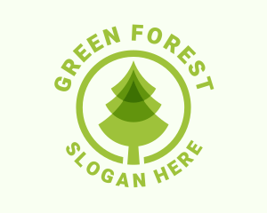 Green Pine Tree Farm logo design