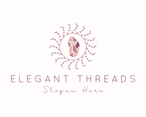 Crystal Gem Wreath logo design