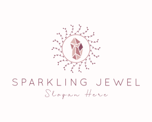 Gem - Crystal Gem Wreath logo design