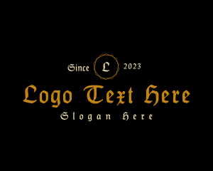 Tattoo Artist - Medieval Gothic Antique logo design