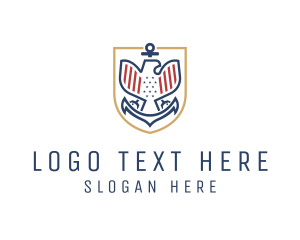 Army - American Eagle Anchor logo design
