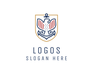 Navy - American Eagle Anchor logo design