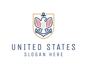 States - American Eagle Anchor logo design