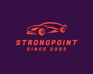 Race Car Driver - Modern Sports Car logo design