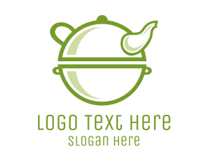 Tea Kettle - Green Antique Teapot logo design