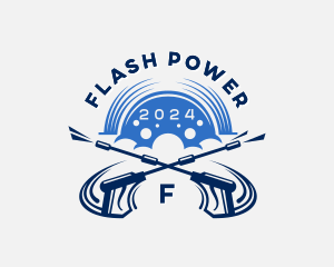 Cleaning Sanitation Power Washer logo design