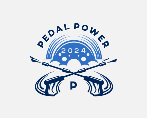 Cleaning Sanitation Power Washer logo design