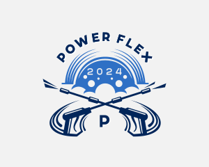 Cleaning Sanitation Power Washer logo design