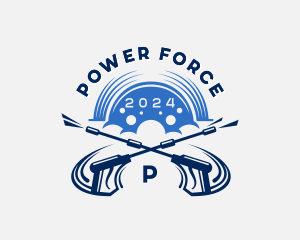 Cleaning Sanitation Power Washer logo design