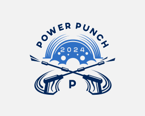 Cleaning Sanitation Power Washer logo design