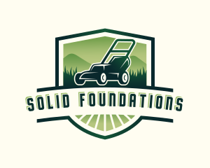 Mower Gardener Landscaping Logo