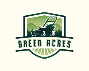 Mower Gardener Landscaping logo design