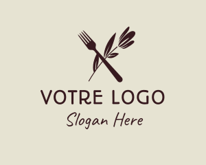 Fork Vegan Kitchen Business Logo